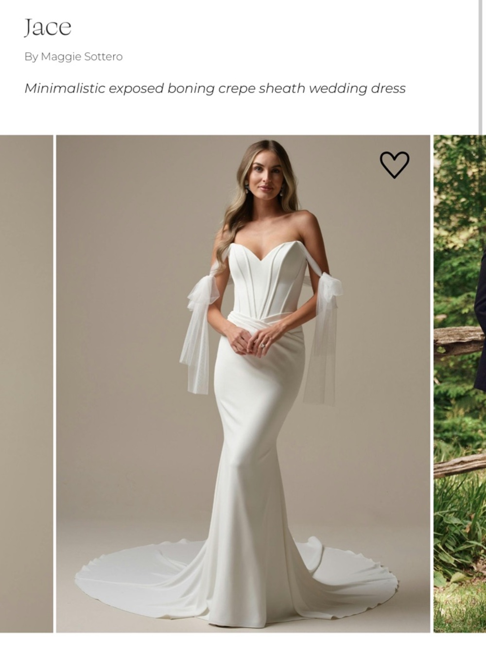 Maggie Sottero Jace Strapless Crepe Gown